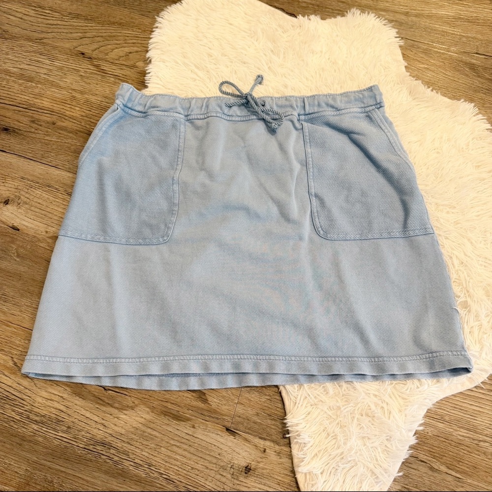 J. Jill Light Blue Casual Drawstring Skirt cute and comfy - Picture 4 of 10